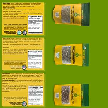 Speedyvite Tea Total Detox & Cleanse Combo: Blood Cleansing Tea 4oz + Kidney Bladder Tea 4oz + Liver...