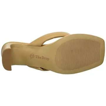 The Drop Women's Anderson Padded Thong High Heeled Sandal, Doe Tan, 6.5