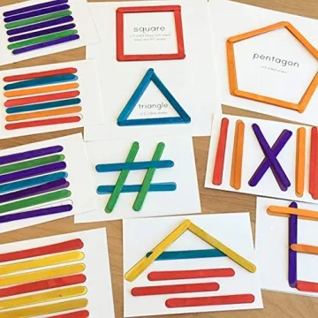 WISYOK 240 Pcs Colored Popsicle Sticks for Creative Crafts