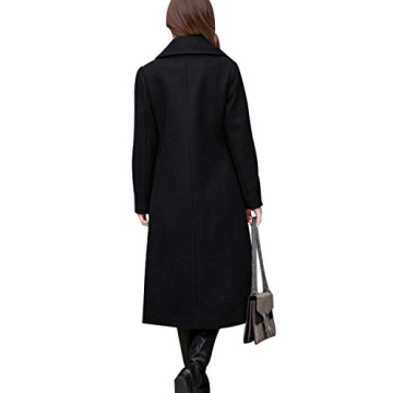 Chouyatou Women's Black Wool Blend Coat - Stylish