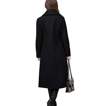 Chouyatou Women's Black Wool Blend Coat - Stylish