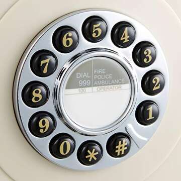 GPO 746 Wall-Mounted Push-Button Retro landline Phone - Curly Cord, Authentic Bell Ring (Green)