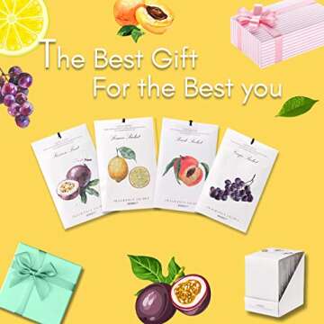 MYARO 12 Packs Lemon Scented Sachets for Drawer and Closet Air Freshener, Long-Lasting Sachets Bags Drawer deodorizers Fresh Scents, Home Fragrance for Lover