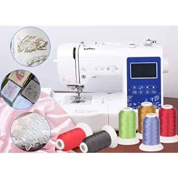 Simthread 63 Vibrant Polyester Embroidery Thread Set 550Y
