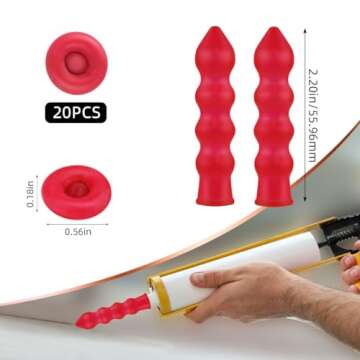 20 Pack Caulk Cap for Seal Caulking Tube Caulk Saver Caps for Sealing and Preserving Open Caulking T...