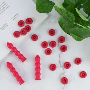 20 Pack Caulk Cap for Seal Caulking Tube Caulk Saver Caps for Sealing and Preserving Open Caulking Tubes Caulk Tube Sealer Caps Caulk Cap Covers Caulk Saving Cap Finishing Tool Caulk Tips Caps (Red)