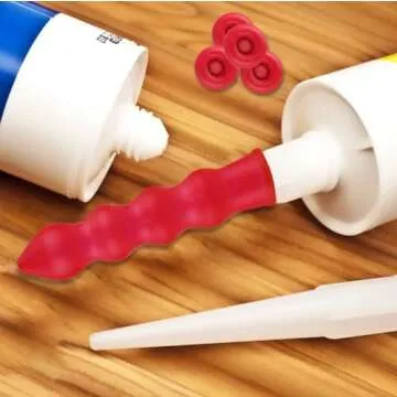 20 Pack Caulk Cap for Seal Caulking Tube Caulk Saver Caps for Sealing and Preserving Open Caulking Tubes Caulk Tube Sealer Caps Caulk Cap Covers Caulk Saving Cap Finishing Tool Caulk Tips Caps (Red)