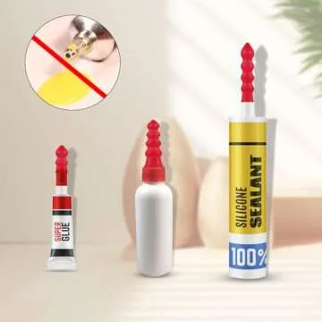 20 Pack Caulk Cap for Seal Caulking Tube Caulk Saver Caps for Sealing and Preserving Open Caulking Tubes Caulk Tube Sealer Caps Caulk Cap Covers Caulk Saving Cap Finishing Tool Caulk Tips Caps (Red)