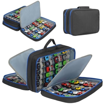 KISLANE 96 Toy Cars Storage Case for Mini Cars, Matchbox, and More