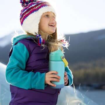 Kerilyn 12oz Insulated Water Bottle For Kids, Stainless Steel Insulated Kids Water Bottle, Toddler Cup With Straws Leak-proof, Kids Water Bottles For School Boys Girls, BPA Free, Green