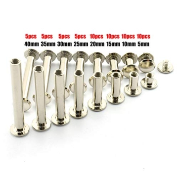 60 Sets Silver Chicago Screws Kit for DIY Crafts and Binding