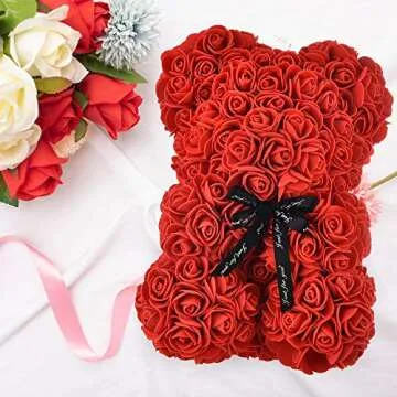 AZXU Rose Teddy Bear - Enchanting Gift for All Occasions