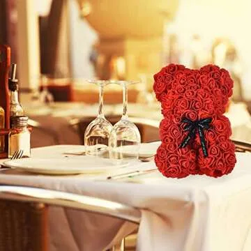 AZXU Rose Teddy Bear - Enchanting Gift for All Occasions