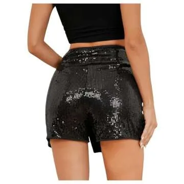 SweatyRocks Women's High Waisted Glitter Skorts - Perfect for Night Out
