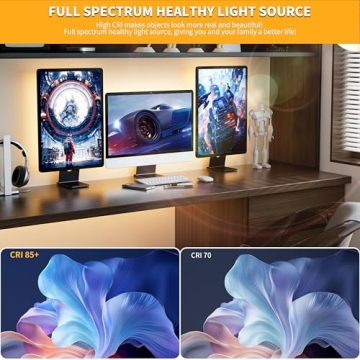 PAUTIX COB LED Strip Light 6.56ft USB Dimmable Warm Light