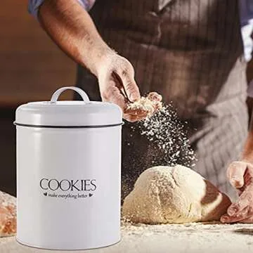 Vintage Farmhouse Cookies Jar for Kitchen Decor and Storage