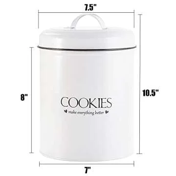 Vintage Farmhouse Cookies Jar for Kitchen Decor and Storage