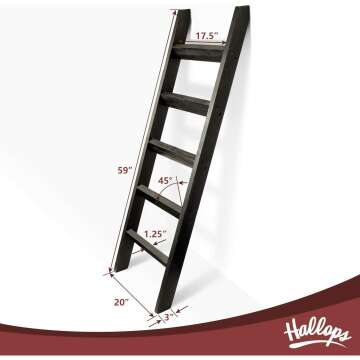 5ft Blanket Ladder - Rustic Wood Decor for Your Home