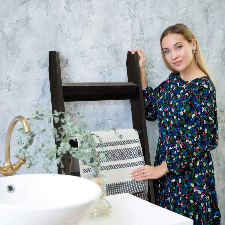 5ft Blanket Ladder - Rustic Wood Decor for Your Home