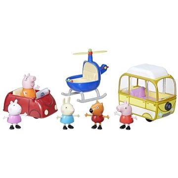Engaging Peppa Pig Vehicle Playset with 5 Figures for Children ages 2+