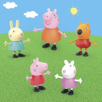 Peppa Pig Vehicle Playset for Kids - Helicopter, Camper, Car