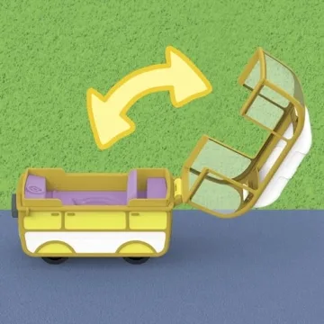 Peppa Pig Vehicle Playset for Kids - Helicopter, Camper, Car