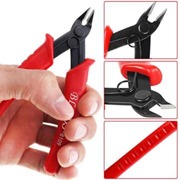 BS-8109 Soft Wire Cutter - Precision Flush Cutter for Crafts