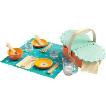 DJECO Picnic Basket Set for Kids - Creative Play
