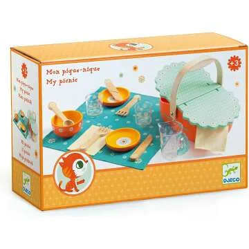 DJECO Picnic Basket Set for Kids - Creative Play