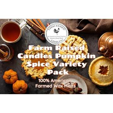 Harvest Spice Wax Melts, 16 oz (5-Pack, 3 oz Each) - Made in The USA - Pumpkin Spice, Fall Scents, Soy Wax, Farm Raised Candles - Pumpkin Wax Cubes - Soy Wax Melts - Vanilla Wax Warmer Melts.