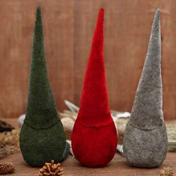 FUTUREPLUSX Christmas Gnomes Decor, 3PCS Swedish Gnomes Plush Handmade Christmas Gnome Ornaments Scandinavian Home Decor for Christmas Table Tree Home Decoration