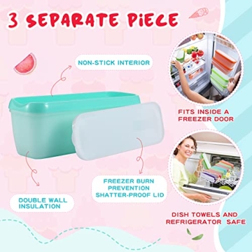 12 Pack Colorful Ice Cream Containers for Homemade Treats