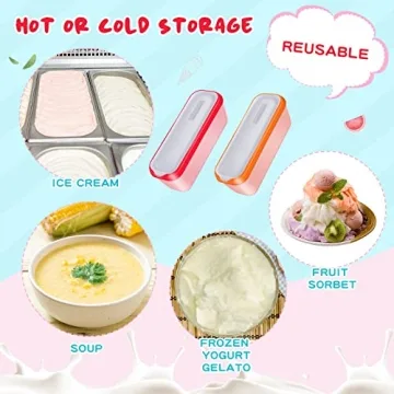 12 Pack Colorful Ice Cream Containers for Homemade Treats