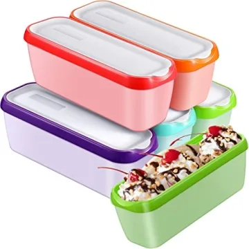12 Pack Colorful Ice Cream Containers for Homemade Treats