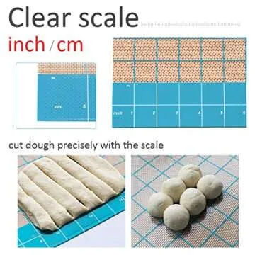 36x24 inch XXL Silicone Baking Mat Extra Large Pastry Fondant Dough Mat Non Stick, Full Stick To Countertop Surface Liner For Rolling Kneading Pie Crust Pizza Cake Bread Cookie Bake Scone Tool