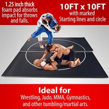 Premium 10x10 Wrestling Mat for BJJ Judo & Martial Arts