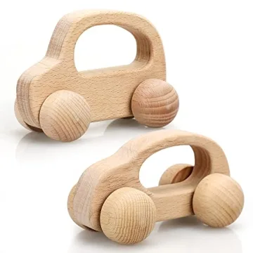 TOY Life Wooden Toys Cars - Montessori Cars for Infants and Toddlers