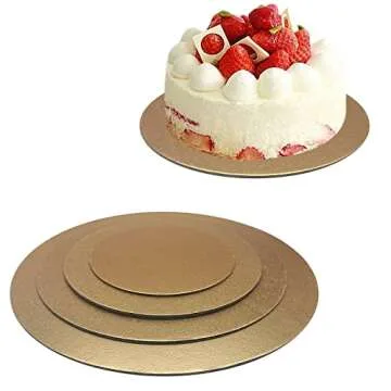Deluxe Gold Cake Board Set - 6 to 12 Inch Sizes