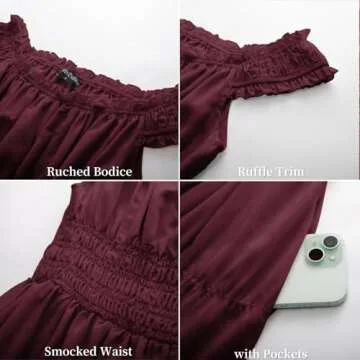 Scarlet Darkness Flowy Dress for Women 2024