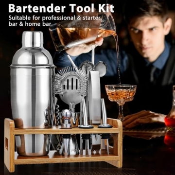 Godmorn 15-Piece Cocktail Shaker Set for Mixology Enthusiasts