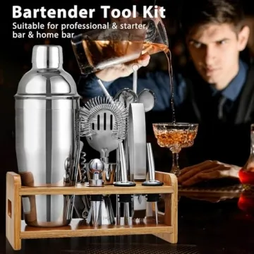 Godmorn 15-Piece Cocktail Shaker Set for Mixology Enthusiasts