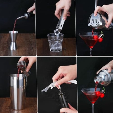 Godmorn 15-Piece Cocktail Shaker Set for Mixology Enthusiasts