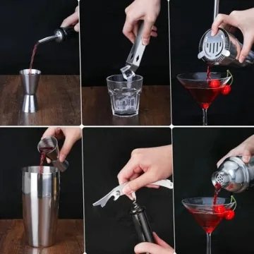 Godmorn 15-Piece Cocktail Shaker Set for Mixology Enthusiasts