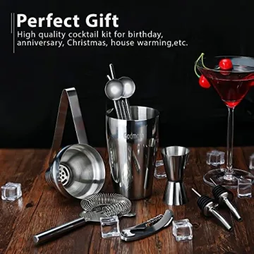 Godmorn 15-Piece Cocktail Shaker Set for Mixology Enthusiasts