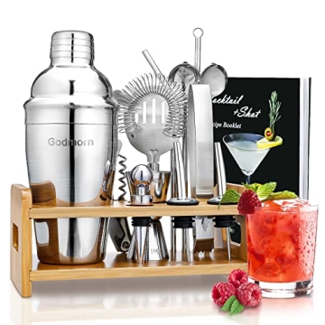 Godmorn 15-Piece Cocktail Shaker Set for Mixology Enthusiasts