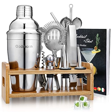 Godmorn 15-Piece Cocktail Shaker Set for Mixology Enthusiasts