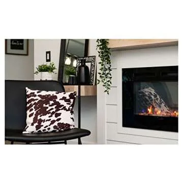 NativeSkins Cow Print Throw Pillow (Set of Two) - Faux Cowhide Pillow Cover (18 x 18in) Decorative Farmhouse Western Accent, Cow Print Pillow Covers