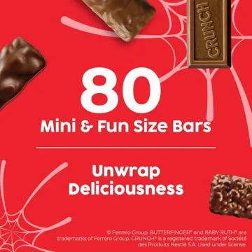 Halloween Fun Size Assorted Candy Bars - 80 Count
