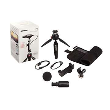 Shure MV88+ Video Kit - Digital Stereo Condenser Microphone for Apple and Android, with Manfrotto PI...