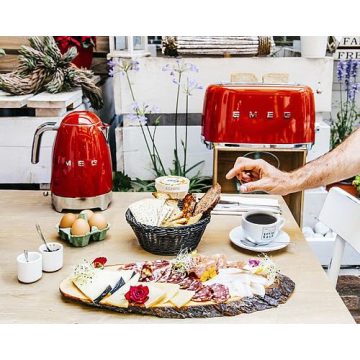 Smeg Retro Toaster 4 Slice 6 Browning Levels Red